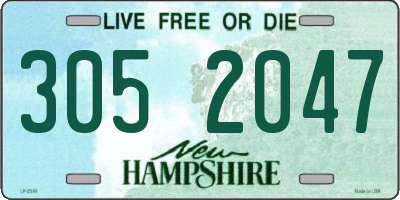 NH license plate 3052047