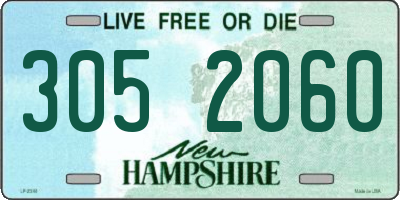 NH license plate 3052060