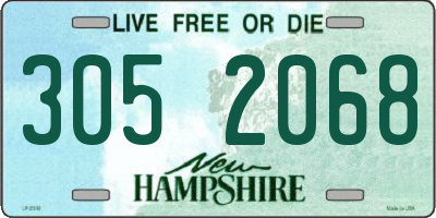 NH license plate 3052068