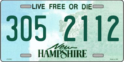 NH license plate 3052112