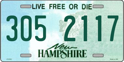 NH license plate 3052117