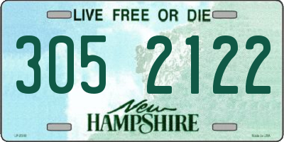 NH license plate 3052122