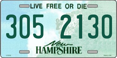 NH license plate 3052130