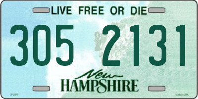 NH license plate 3052131