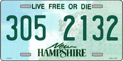 NH license plate 3052132