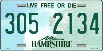 NH license plate 3052134
