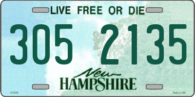 NH license plate 3052135