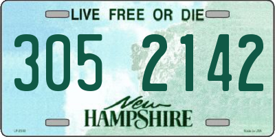 NH license plate 3052142