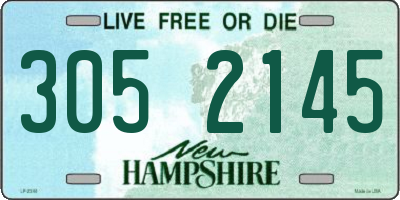 NH license plate 3052145