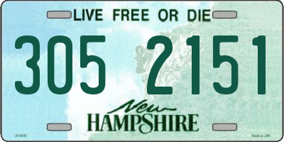 NH license plate 3052151