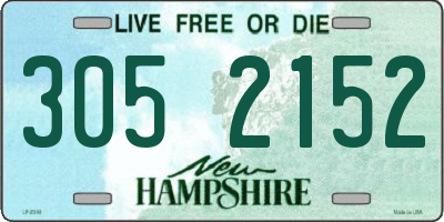 NH license plate 3052152