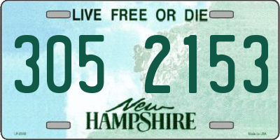 NH license plate 3052153
