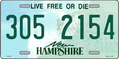 NH license plate 3052154