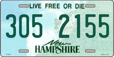 NH license plate 3052155