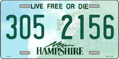 NH license plate 3052156