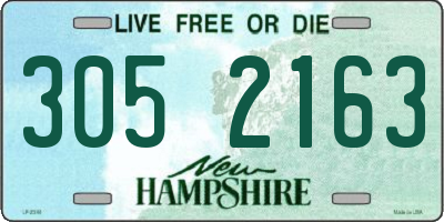 NH license plate 3052163
