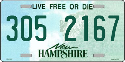 NH license plate 3052167