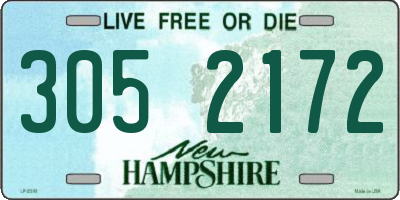 NH license plate 3052172