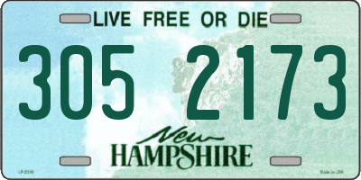 NH license plate 3052173