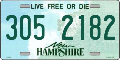 NH license plate 3052182