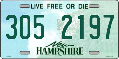 NH license plate 3052197