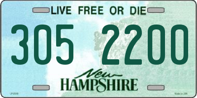 NH license plate 3052200