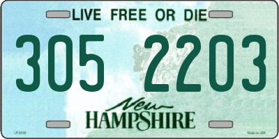 NH license plate 3052203
