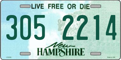 NH license plate 3052214