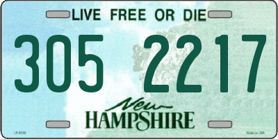 NH license plate 3052217