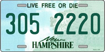NH license plate 3052220