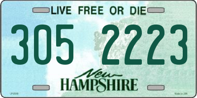 NH license plate 3052223