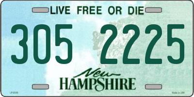 NH license plate 3052225