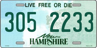 NH license plate 3052233