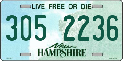 NH license plate 3052236