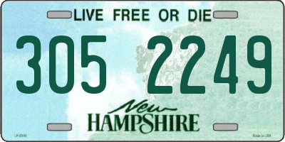 NH license plate 3052249