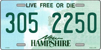 NH license plate 3052250