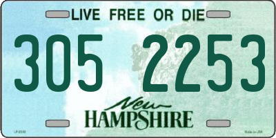 NH license plate 3052253