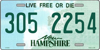 NH license plate 3052254