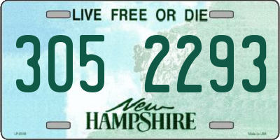 NH license plate 3052293
