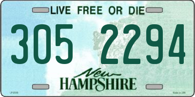 NH license plate 3052294
