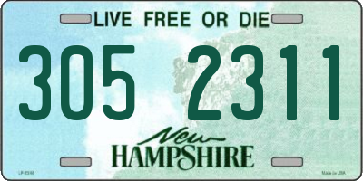 NH license plate 3052311