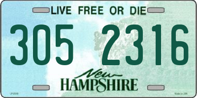 NH license plate 3052316