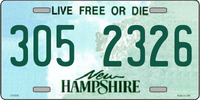 NH license plate 3052326