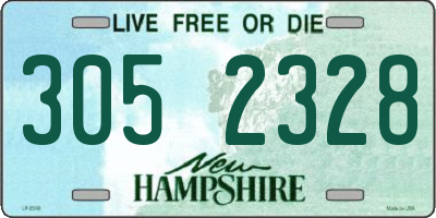 NH license plate 3052328