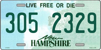 NH license plate 3052329