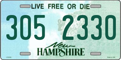 NH license plate 3052330