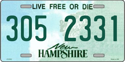 NH license plate 3052331