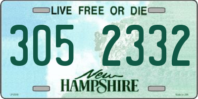 NH license plate 3052332
