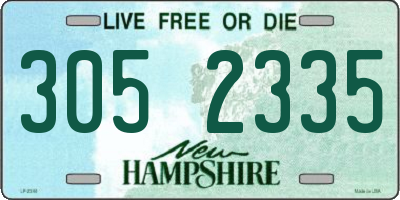 NH license plate 3052335