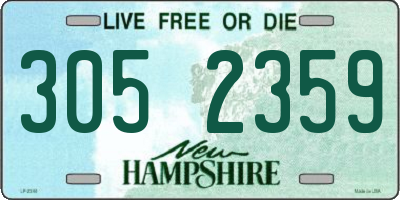 NH license plate 3052359